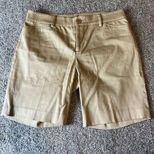 Lauren Ralph Lauren Tan Women's Bermuda Flat Front Shorts Sz 2P